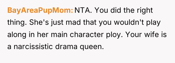 BayAreaPupMom NTA. You did the right thing. She's just mad...