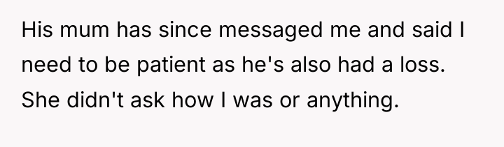 His mum has since messaged me and said I need...
