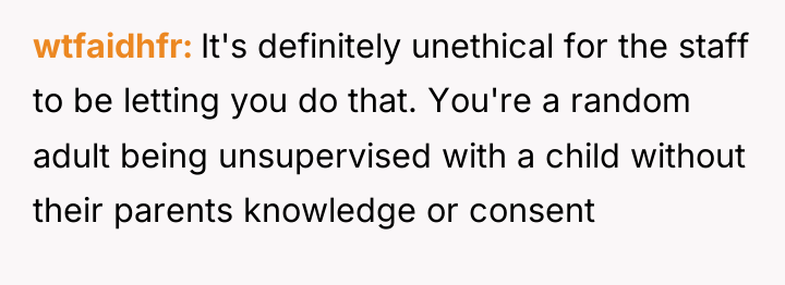 wtfaidhfr It's definitely unethical for the staff to be letting...