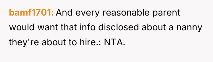 bamf1701 And every reasonable parent would want that info disclosed...