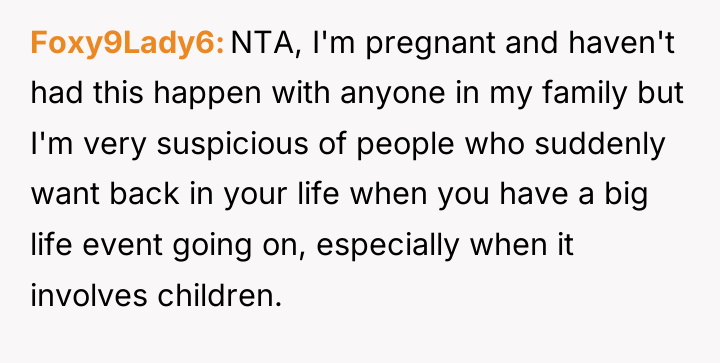 Foxy9Lady6 NTA, I'm pregnant and haven't had this happen with...