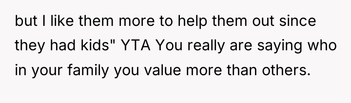 but I like them more to help them out since...