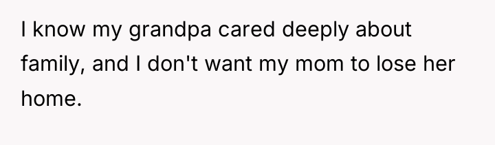 I know my grandpa cared deeply about family, and I...