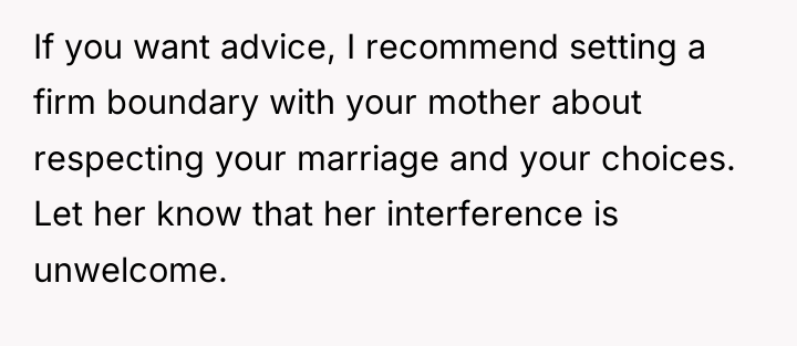 If you want advice, I recommend setting a firm boundary...