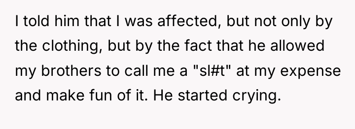 I told him that I was affected, but not only...