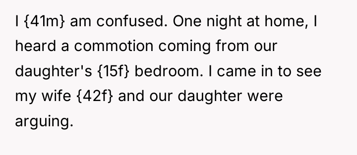 I {41m} am confused. One night at home, I heard...