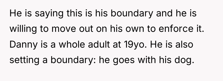 He is saying this is his boundary and he is...
