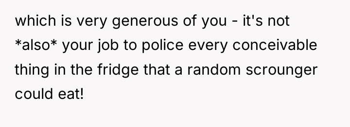 which is very generous of you - it's not *also*...