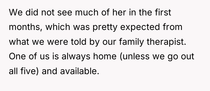 We did not see much of her in the first...
