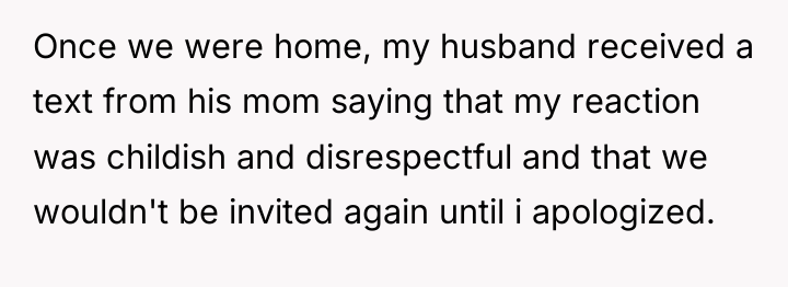 Once we were home, my husband received a text from...