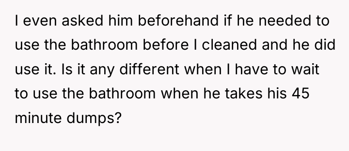I even asked him beforehand if he needed to use...