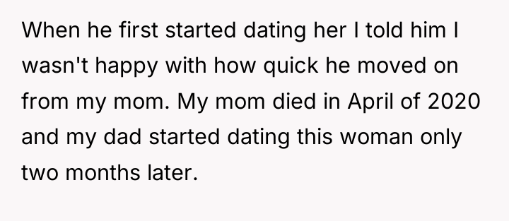 When he first started dating her I told him I...