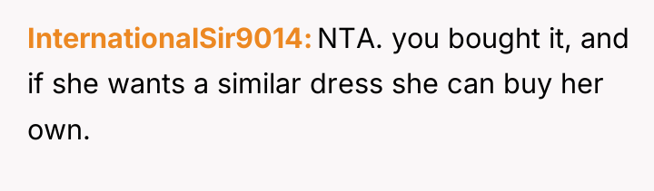 InternationalSir9014 NTA. you bought it, and if she wants a...