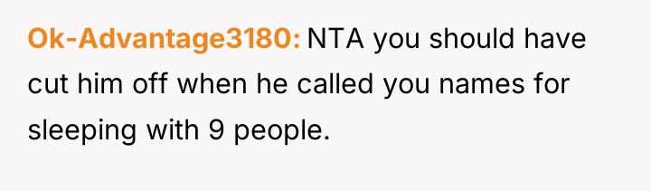 Ok-Advantage3180 NTA you should have cut him off when he...