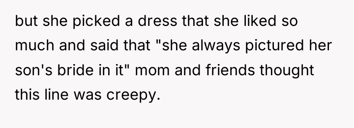 but she picked a dress that she liked so much...