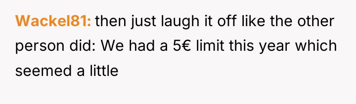 Wackel81 then just laugh it off like the other person...