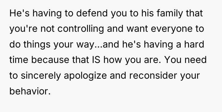 He's having to defend you to his family that you're...