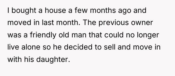 I bought a house a few months ago and moved...