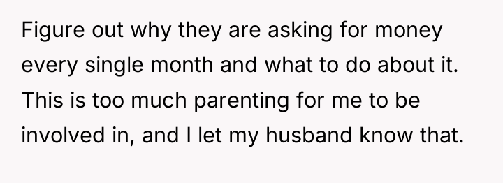 Figure out why they are asking for money every single...