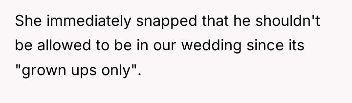 She immediately snapped that he shouldn't be allowed to be...