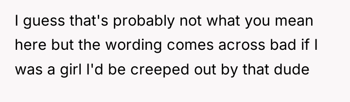 I guess that's probably not what you mean here but...