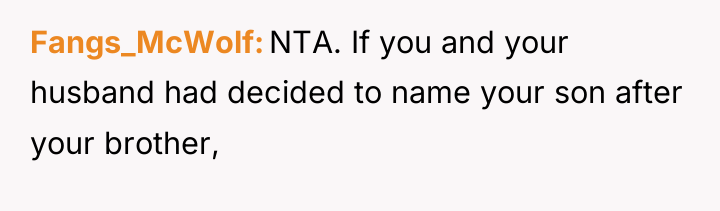 Fangs_McWolf NTA. If you and your husband had decided to...