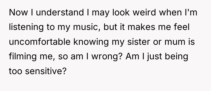 Now I understand I may look weird when I'm listening...