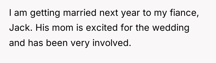 I am getting married next year to my fiance, Jack....