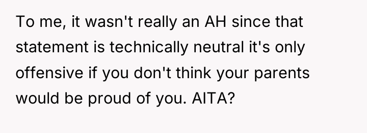 To me, it wasn't really an AH since that statement...