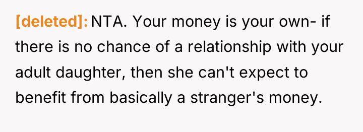 [deleted] NTA. Your money is your own- if there is...