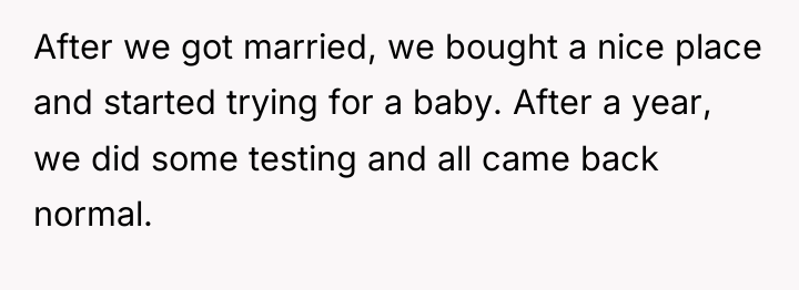After we got married, we bought a nice place and...