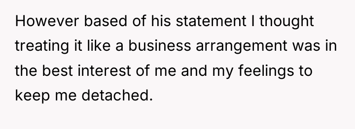 However based of his statement I thought treating it like...