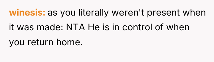 winesis as you literally weren't present when it was made:...