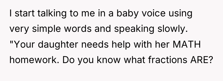 I start talking to me in a baby voice using...