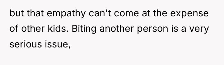 but that empathy can't come at the expense of other...