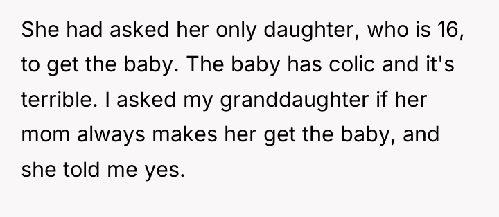 She had asked her only daughter, who is 16, to...