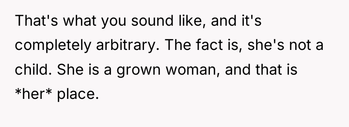 That's what you sound like, and it's completely arbitrary. The...