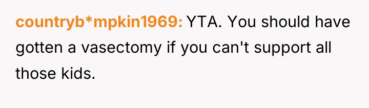 countryb*mpkin1969 YTA. You should have gotten a vasectomy if you...