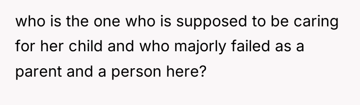 who is the one who is supposed to be caring...