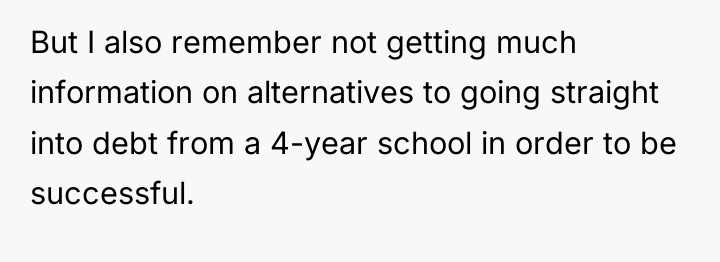 But I also remember not getting much information on alternatives...