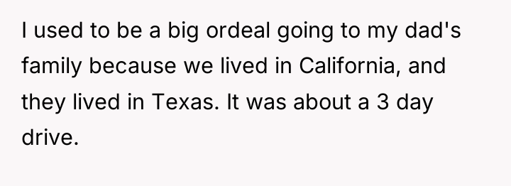 I used to be a big ordeal going to my...