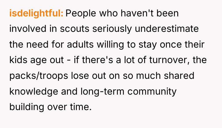 isdelightful People who haven't been involved in scouts seriously underestimate...