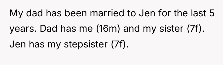 My dad has been married to Jen for the last...