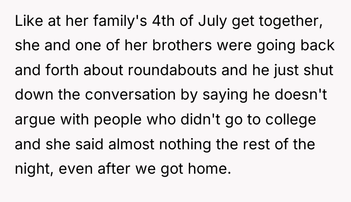 Like at her family's 4th of July get together, she...