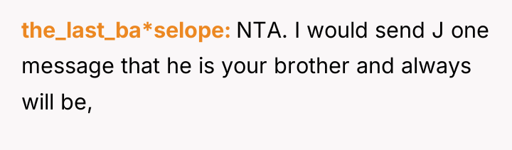 the_last_ba*selope NTA. I would send J one message that he...