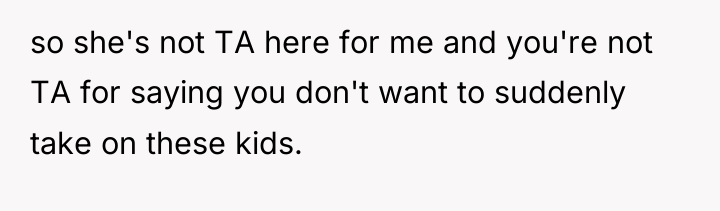 so she's not TA here for me and you're not...