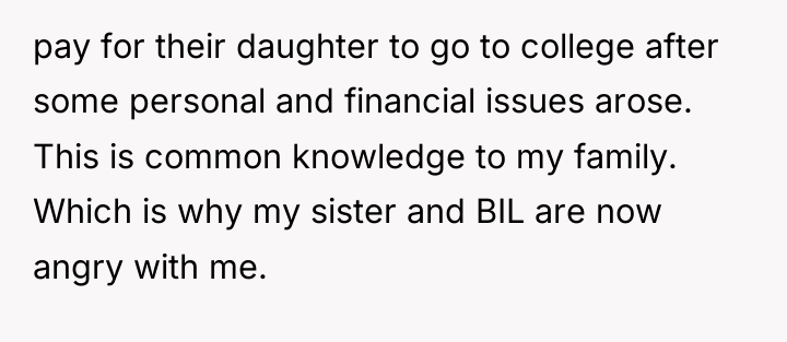 pay for their daughter to go to college after some...