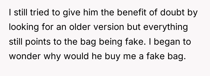 I still tried to give him the benefit of doubt...