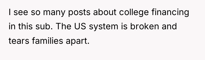 I see so many posts about college financing in this...