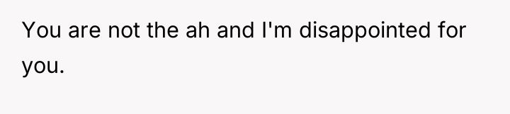 You are not the ah and I'm disappointed for you.